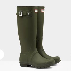 Hunter Dark Olive Original Tall Rain Boots